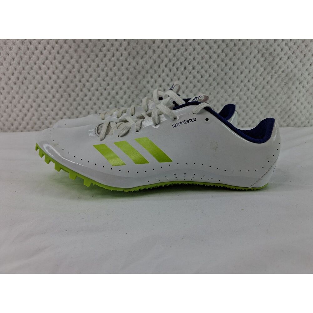 Adidas Sprintstar Track & Field Cleats Women's 9 White Neon Running Shoes *READ*